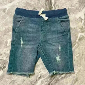 Epic Threads toddler Jersey Pull On Shorts blue denim Drawstring Size 4T